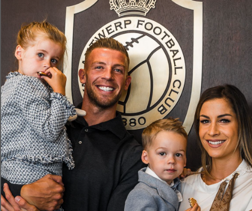 Toby Alderweireld en zijn kinderen